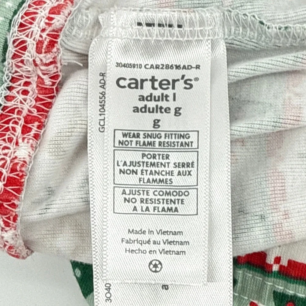 Carters Adult Unisex Fair Isle Christmas Snug Fit Cotton Family Pajama Set Small